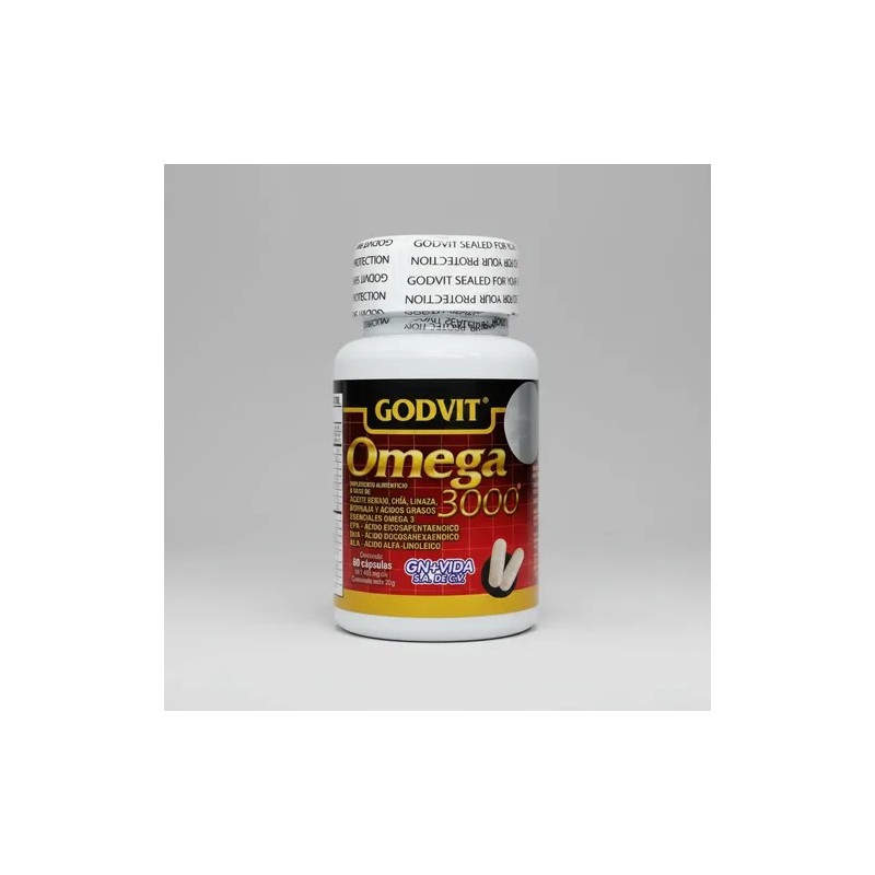 Omega 3, Cápsulas 3000mg Con Chía Y Linaza 60 Pzs