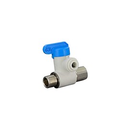John Guest ASVPP2LF Angle Stop Adapter Valve, 3/8" x 3/8" x 3/8", Blue, White