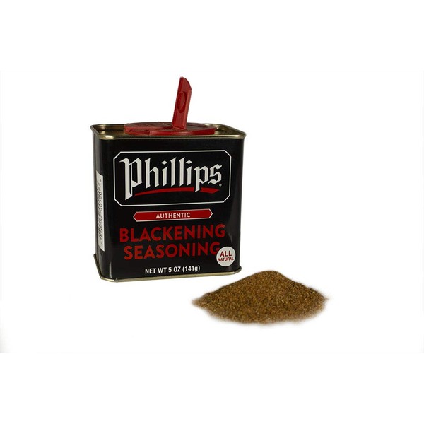 2 Pack Phillips Blackening Seasoning used in Phillips Seafood Restaurants on Blackened Chicken, Fish & Seafood