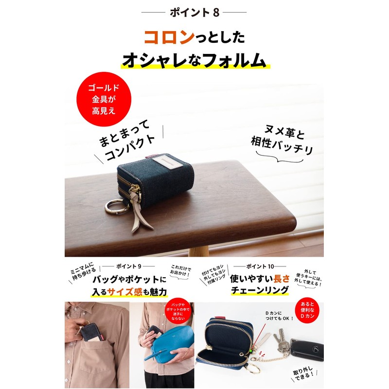 Need Network Smart Key Case, 2 Key Storage, Denim Key