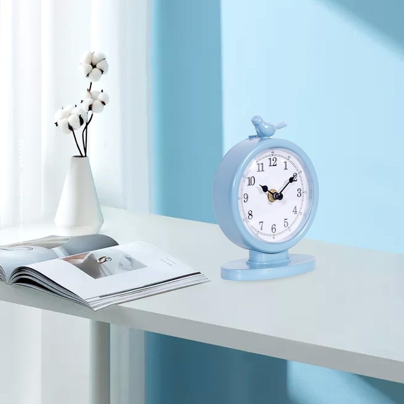 QIYAODECO Mantel Clock, Cornflower Blue