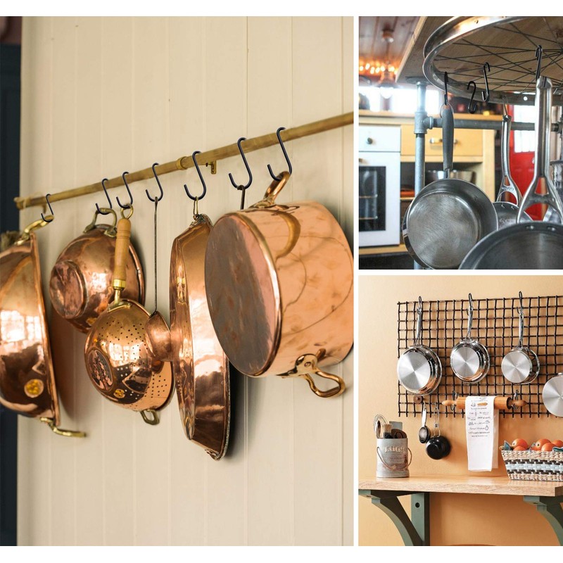 ilauke 32 Pack Heavy Duty S Hooks Black S Shaped