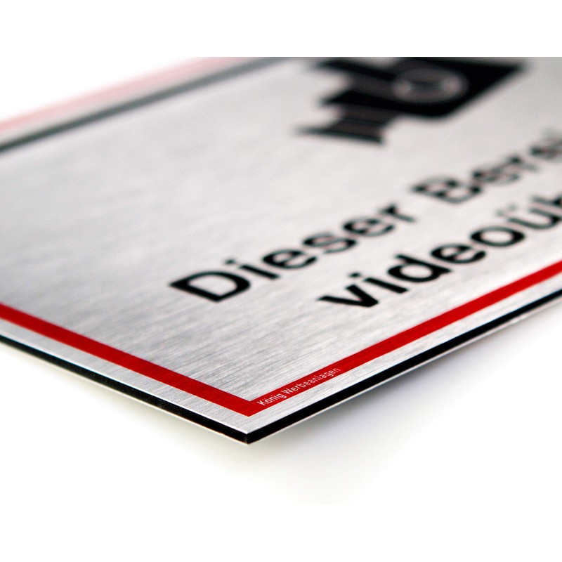 Sign Videoüberwachung | Dieser Bereich Wird videoüberwacht! | Sturdy Aluminium