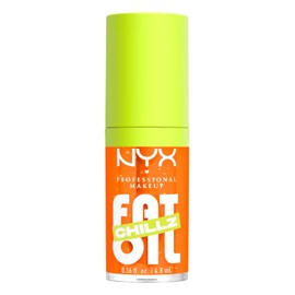 NYX Professional Makeup Fat Oil Chillz Gloss, Brillo Labial Hidratante con Efecto Refrescante hasta por 12 Horas, Sensación No Pegajosa, Fórmula Vegana, Tono Citrus Chiller (Naranja), 4.8 ml
