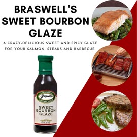 Braswell Sweet Bourbon Glaze 12 oz. Bottle (Pack of 3)