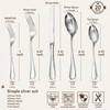 KINGSTONE 20 Piece Teardrop Silverware Set for 4, 18/10 Stainless