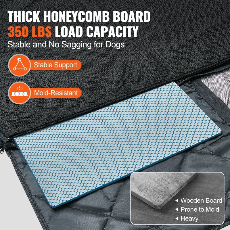 Hard Bottom Dog Car Seat Cover 53\"x24.8\" Back Seat Extender
