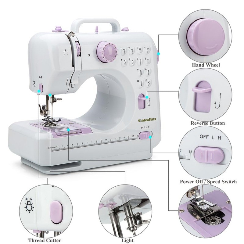 Mini Sewing Machine for Beginner by Galadim - Small Electric