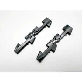 Unbranded 4X4 OVERLAY Gloss Black Door Rear Elevation Canyon Emblem Fit 2023+ GMC Canyon