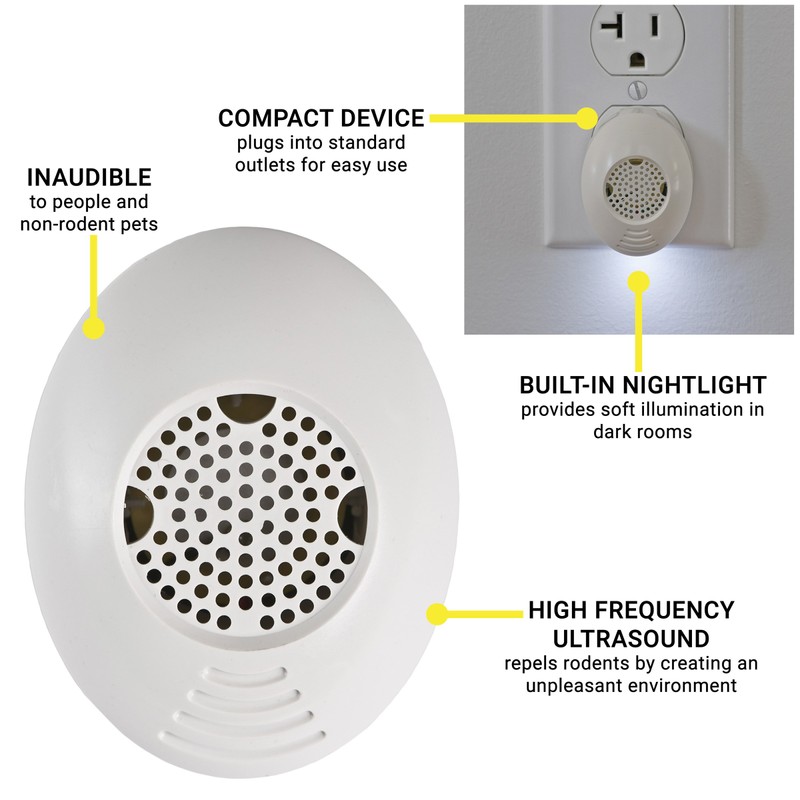 Victor Mini M753SN Ultrasonic with Nightlight, 3-Pack ,White