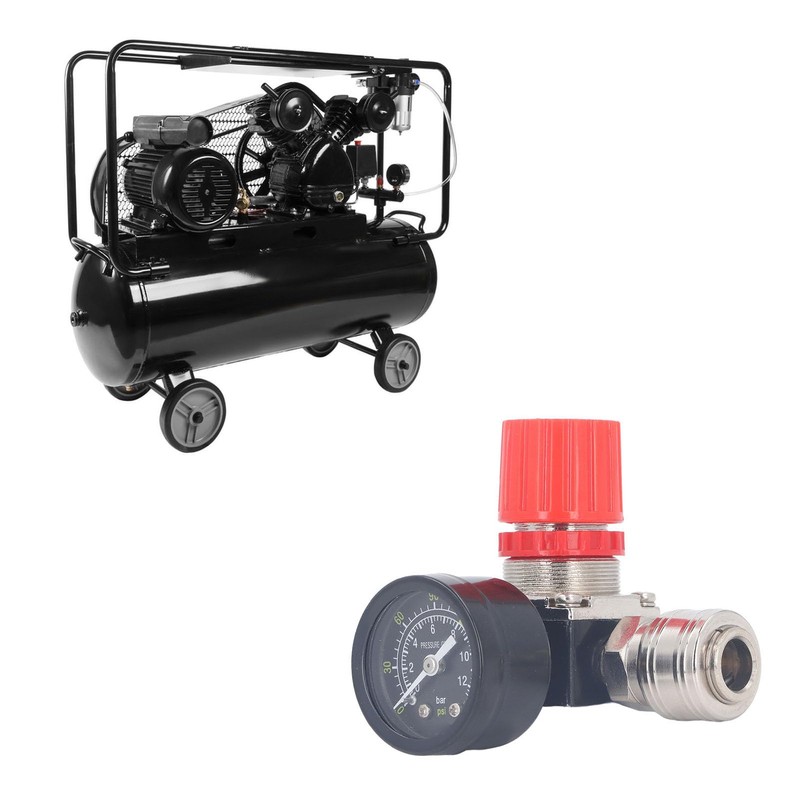 SEAFRONT Air Compressor Pressure Regulator Kit Pneumatic Tool Regulator with