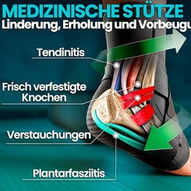 NativoDex Ankle Brace - Adjustable Ankle Support for Plantar Fasciitis & Achilles Tendon - Stabilisation & Protection - Breathable Orthopedic Foot Support for Both Feet