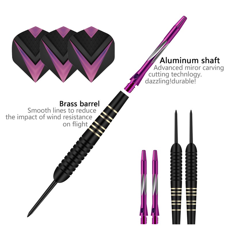 Dart Set Professional Steel Aluminum PET Knurling Grooves Design with