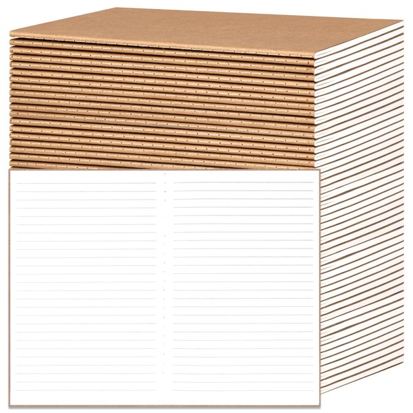 EOOUT EOOUT 48 Pack A5 Lined Kraft Notebooks, Travel Journals