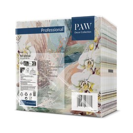 PAW - Airlaid Napkins - Fabric-Like (40 x 40 cm) I Pack of 50 I Ideal for Weddings, Christenings, Communion, Birthdays I High-Quality Table Decoration Fabric Napkins - Foggy Leaves I Foggy Leaves