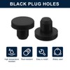 sourcing map 16 Pieces Black Rubber Stopper, 8mm Plug Holes