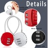 woojfcang 4 Pcs Small Number Locks Zinc Alloy Combination Padlocks