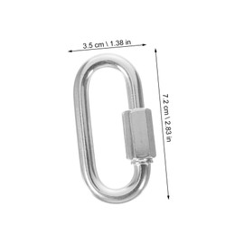 BESPORTBLE Trailer Safety Chain Hook Carabiner Clip Chain Link Heavy Duty for Climbing Silver