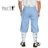 Golf Knickers Light Blue Microfiber (Plus Fours) for Men -