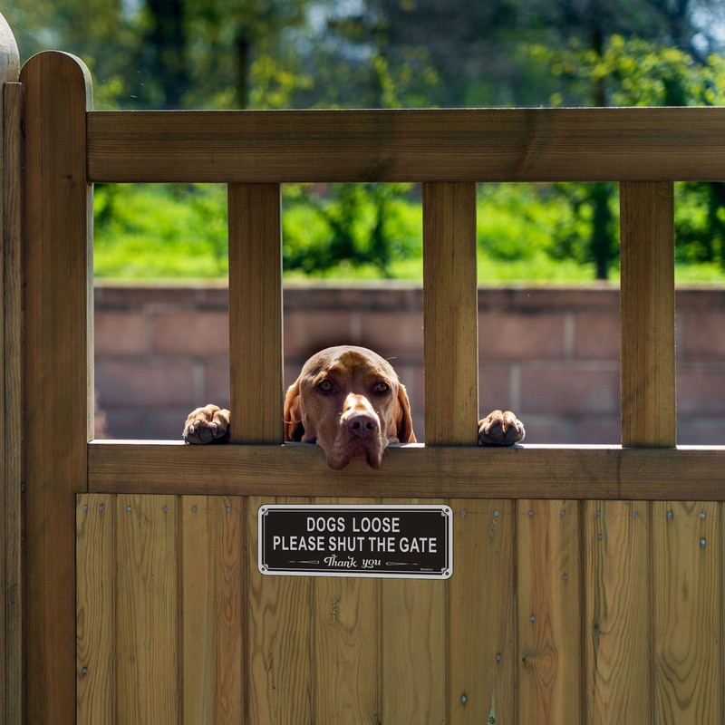 Dogs Loose Sign Dog Signs for Gates Shut The Gate