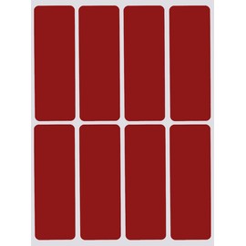 75mm x 25mm Writable Rectangular Labels Red Velvet Color Sticky Label Tag Stickers to Write for Home, Office, and School Projects, 120-Pack by Royal Green
