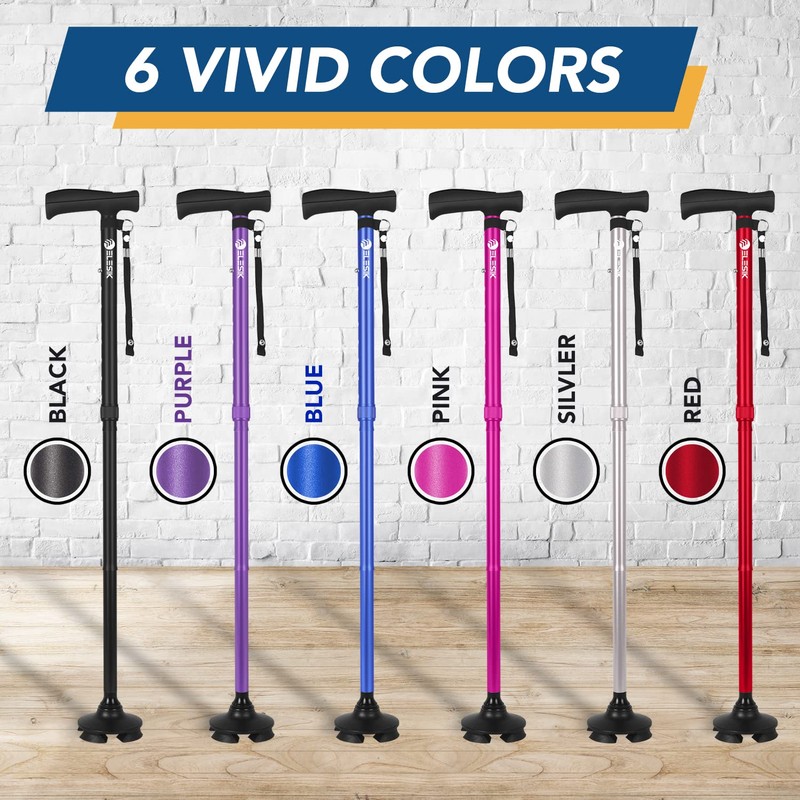 Walking Cane - Folding Canes for Women for Stability, Adjustable