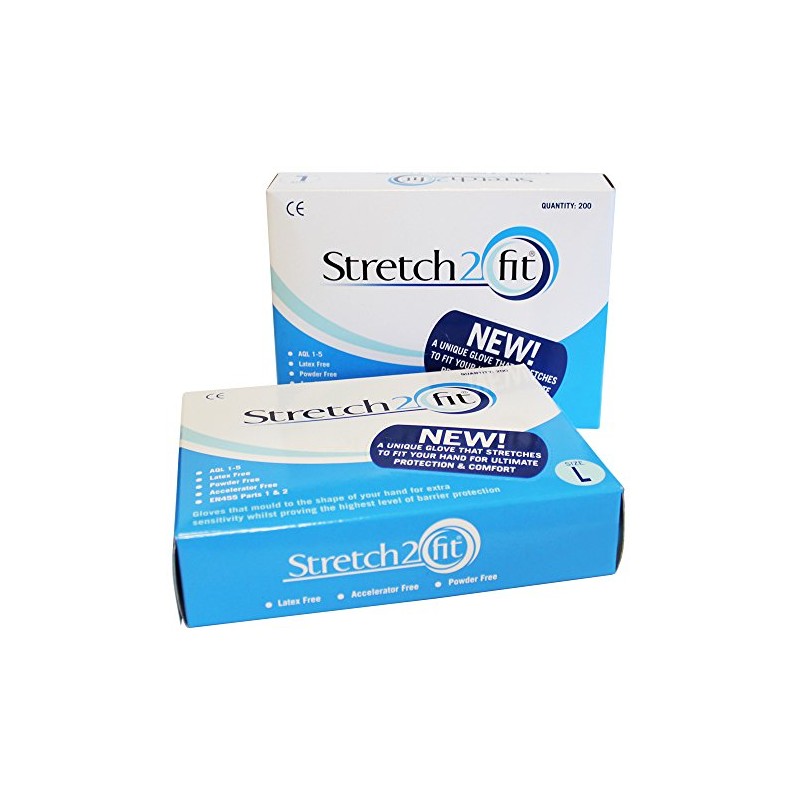 Stretch 2 Fit Blue Gloves Large