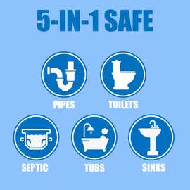 BELL BIRD Drain Opener,Powerful Unclogging,Crystal lye, Sodium hydroxide, Unclog drains, Bathroom sinks, Kitchen sinks, Shower pipes (2 PSC, Gram, 520)