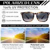 GGSTDDUP 4 Pairs Polarized Sunglasses for Women Men, Trendy Sunglasses