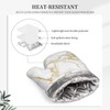 Oven Mitts and Pot Holders Sets White Gold Kitchen Accessories
