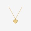 Gold&Deer 14KGP Vintage Lettering Heart Necklace White Gold / 골드앤디어