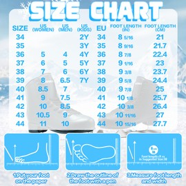 SMOOJOY Figure Skates for Women and Men Classic Ice Skates Indoor Outdoor Lace-Up Fun Ice Skate Shoes for Kids Adult