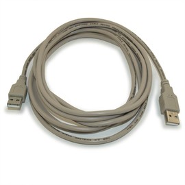 MyCableMart 10ft USB 2.0 Certified 480Mbps Type A Male to A Male Beige Cable