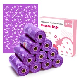 150Pcs Sanitary Napkin Disposal Bags, Luxiv Pink Disposable Sanitary Bag Personal Care Disposal for Tampons Trash Bag, Disposable Mini Bags for Women Privacy Handling Bag Diaper Sack (Purple)
