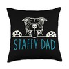 Staffy Dad Merch Staffy Dad with Staffordshire Bull Terrier Dog