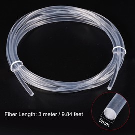 MECCANIXITY PMMA Side Glow Fiber Optic Cable 5mm 3.0M for LED Light Guide in Home, Hotel