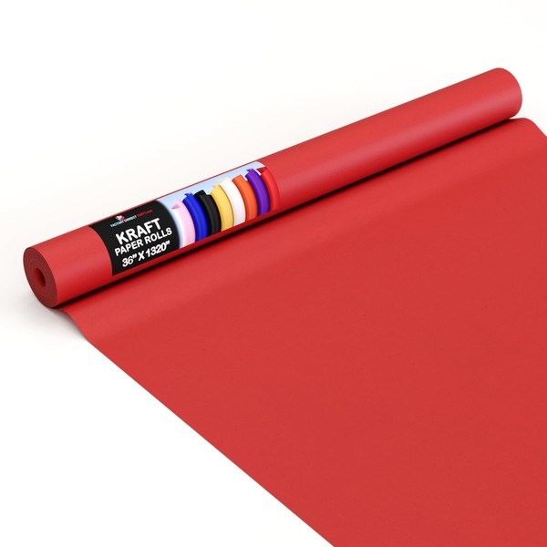 Crown Display Red Kraft Paper Roll 36" X 1320" (110'