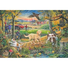 The House of Puzzles - Catch Me If You Can Jigsaw - Big 500 Piece Jigsaws For Adults, Extra Large Pieces, Artist Illustrated, Scenic Landscape, Deluxe Puzzle Gifts