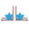 Nacnic Set of two wooden rabbit bookends, non-slip bookends for