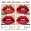 iilembane Deep Red Matte Liquid Lipstick, Long Wear Vegan -