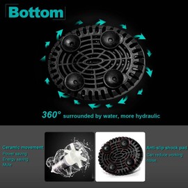 Upettools Submersible Water Pump, Ultra Silence Circulation Multifunctional Water Pump with Handle for Pond, Aquarium, Hydroponics, Fish Tank Fountain with 4.6ft (1.4M) Power Cord(66GPH,5W) Green