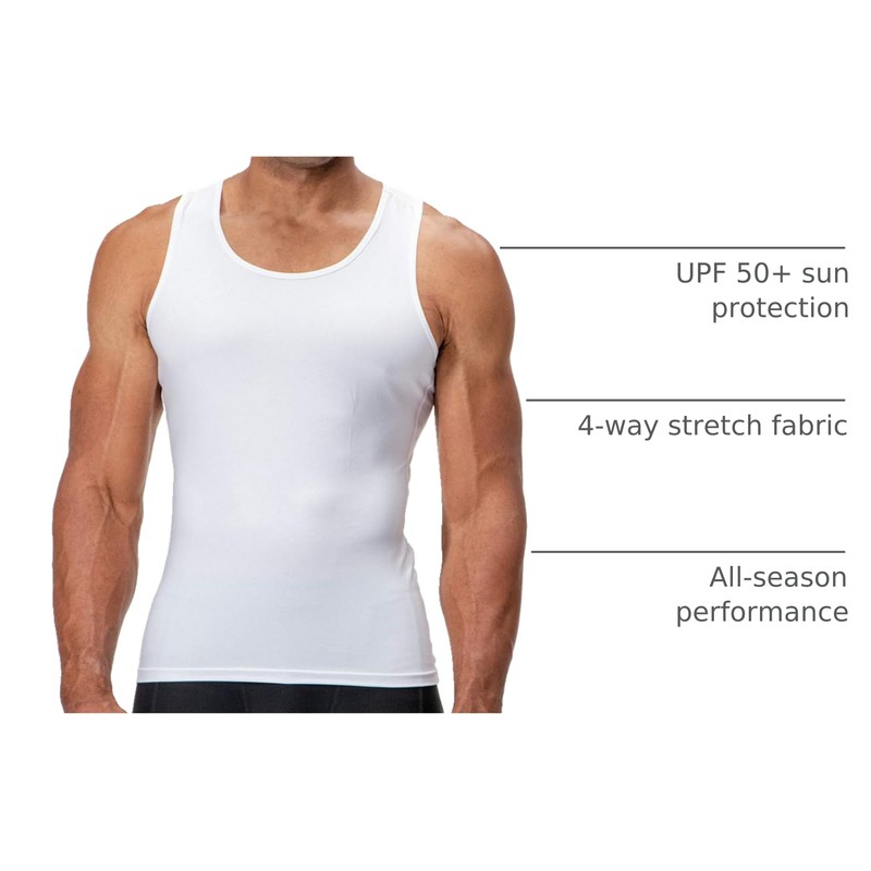 DEVOPS 3 Pack Men's Muscle Dry Fit Compression Tank Top