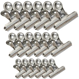 18 Pack Stainless Steel Chip Bag Clips Heavy Duty Food Bags Clamp Clips for Kitchen Office School, 3 Sizes(3In, 2.5In, 2In)