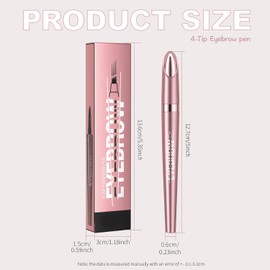 HIHIDAY Eyebrow Pen Liquid Eyebrow Pencil, 3D Waterproof Eyebrow Pencil for Natural Eyebrow Makeup，make-up tool(light brown)