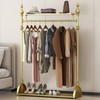 Clothing Rack Gold, Industrial Clothes Rack for hanging Clothes with