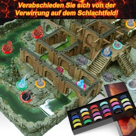 NPHKI DND Figures Condition Rings - 96 Status Rings for D&D & Pathfinder - 24 State Effects, Tabletop Accessories for Miniatures, Role Playing Games and DND 5e