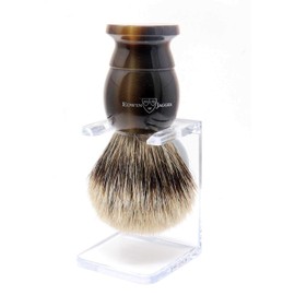 Ex Large Horn Best Badger Brush + Stand