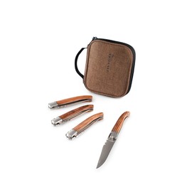 GSI Outdoors Rakau Folding Steak Knives Set for Camping, Traveling, Backpacking