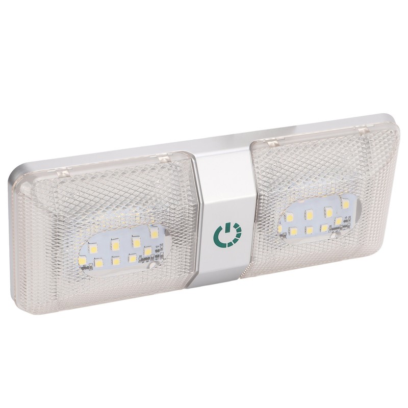 RV Ceiling Double Reading Light Touch Button Stepless 48 LEDs