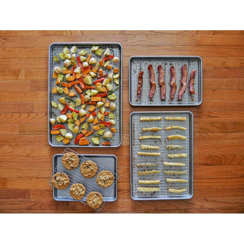 USA Pan X-Large Bakeable Nonstick Cooling Rack, XL, Stainless